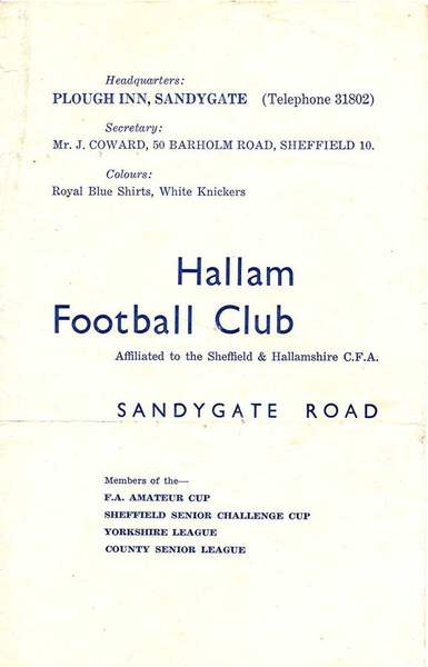 Hallam v leytonstone fa amateur cup 1960 61